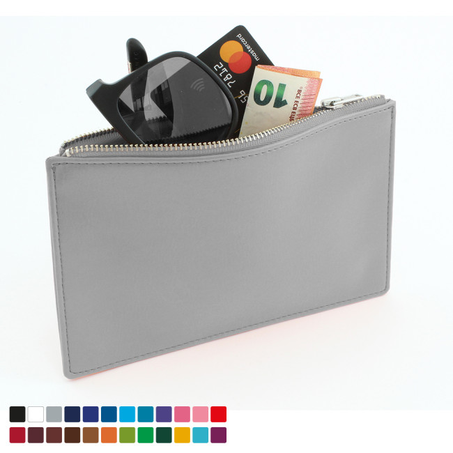 Promotional Small Zipped Pouch In Belluno Vegan PU - Image 2