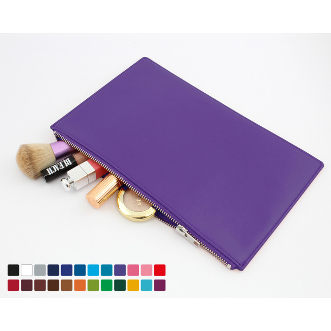 Promotional Medium Zipped Pouch IIn Belluno Vegan PU - Image 2