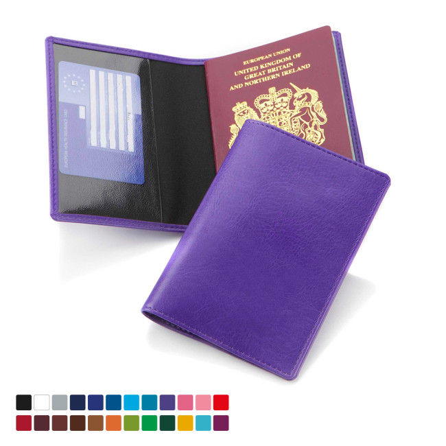 Promotional Passport Wallet In Belluno Vegan PU - Image 2