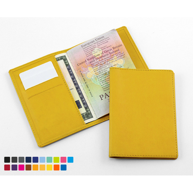 Promotional Deluxe Passport Wallet In Soft Touch Vegan Torino PU - Image 2