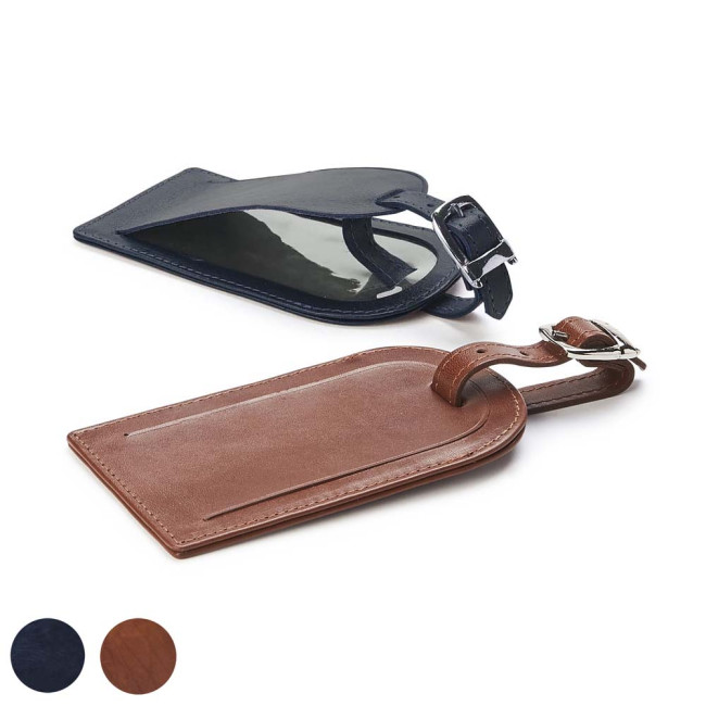 Promotional Luggage Tag In Accent SandRingham Nappa Leather