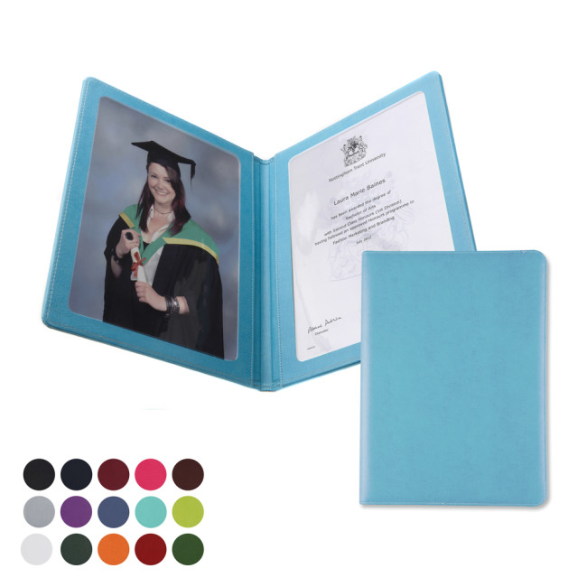 Promotional A4 Certificate or Price List Holder In Belluno Vegan PU