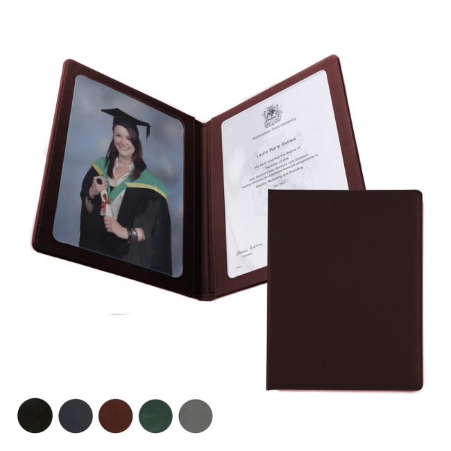 Promotional Hampton Leather A4 Certificate or Price List Holder - Image 2