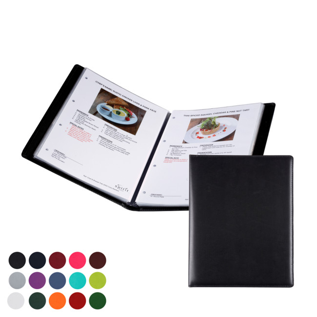 Promotional A4 Information, Wine List or Menu Holder In Belluno Vegan PU