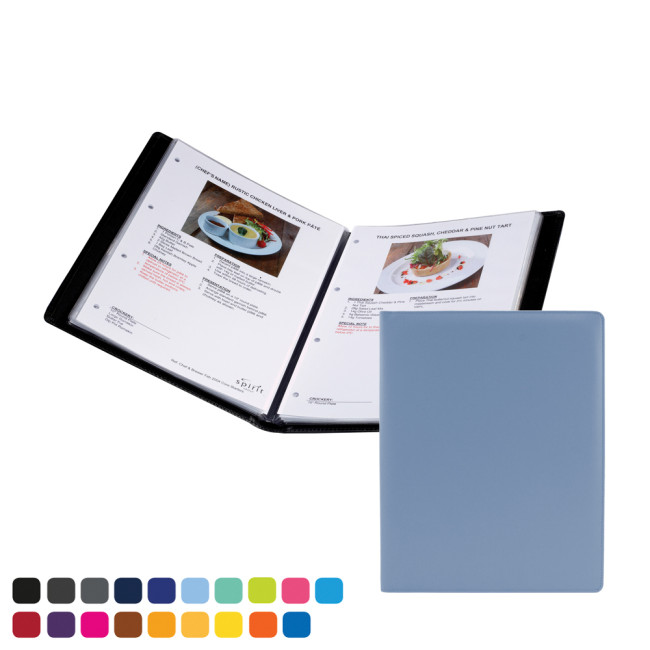 Promotional A4 Information, Wine List or Menu Holder In Soft Touch Vegan Torino PU