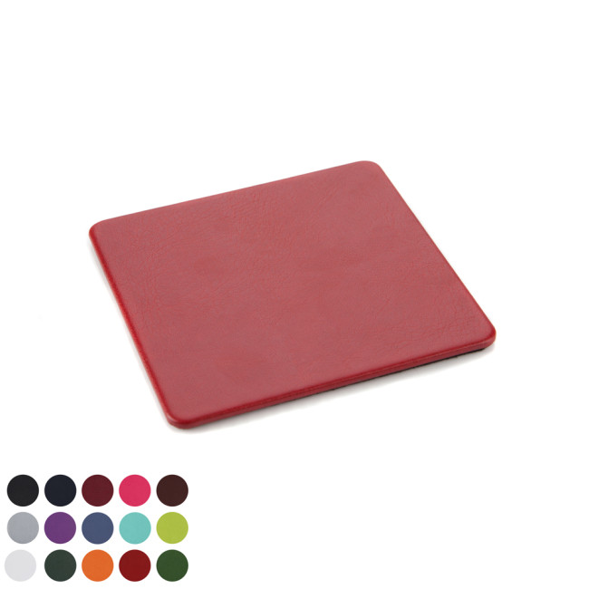 Promotional Square Coaster In Belluno Vegan PU