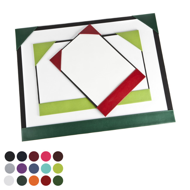 Promotional A4 Desk Pad Blotter In Belluno Vegan PU