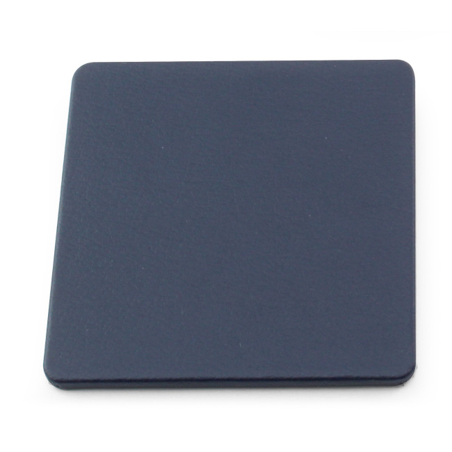 Promotional Recycled ELeather Square Stitched Coaster - Image 2