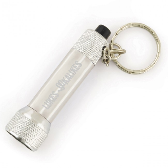 Promotional LED Metal Torch Keyring - Image 1