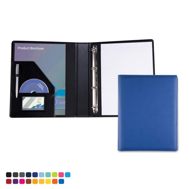 Promotional A4 Ring Binder In Soft Touch Vegan Torino PU - Image 2