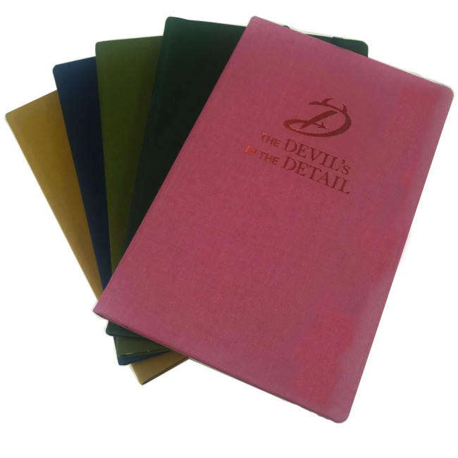 Promotional Colours Brillianta LInen A5 Casebound Notebook - Image 2