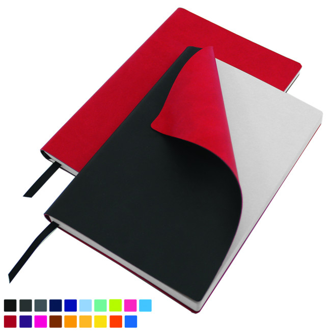 Promotional Torino Vegan Soft Touch A5 Flexi Notebook