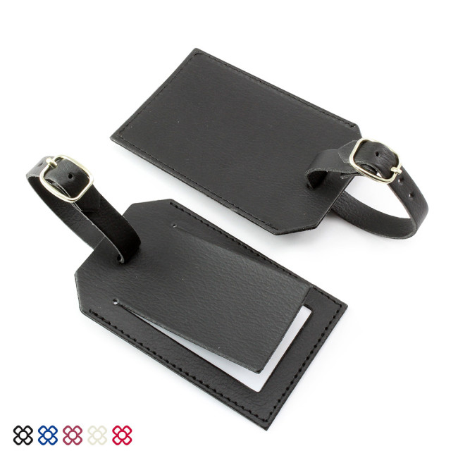 Promotional Rectangle Luggage Tag With Security Flap - Image 2