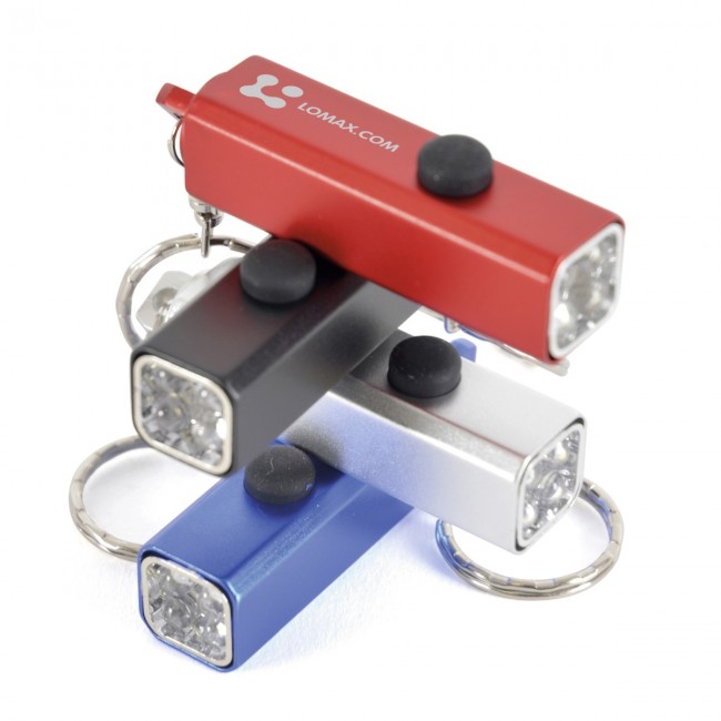 Promotional Cuboid Torch Keyring - Image 1