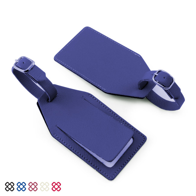 Promotional Angled Luggage Tag With Security Flap - Image 2