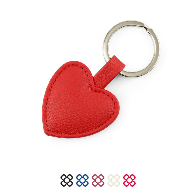 Promotional Heart Shaped key Fob In Recycled Como - Image 2