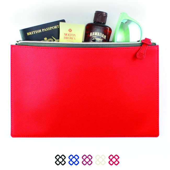 Promotional Medium Zipped Pouch In Recycled Como - Image 2