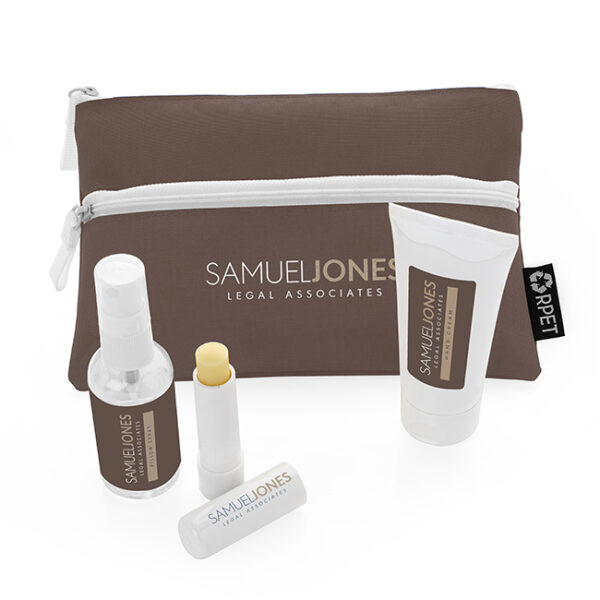 Promotional 4 Piece Wellbeing Set in an Zippered Bag