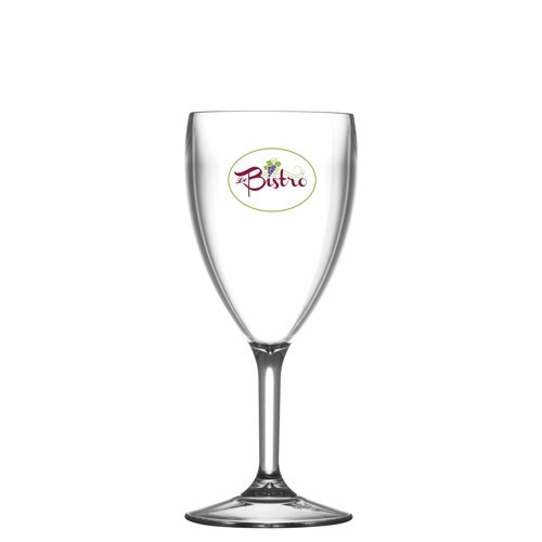 Promotional Polycarbonate Reusable Plastic Wine Glass 175ml