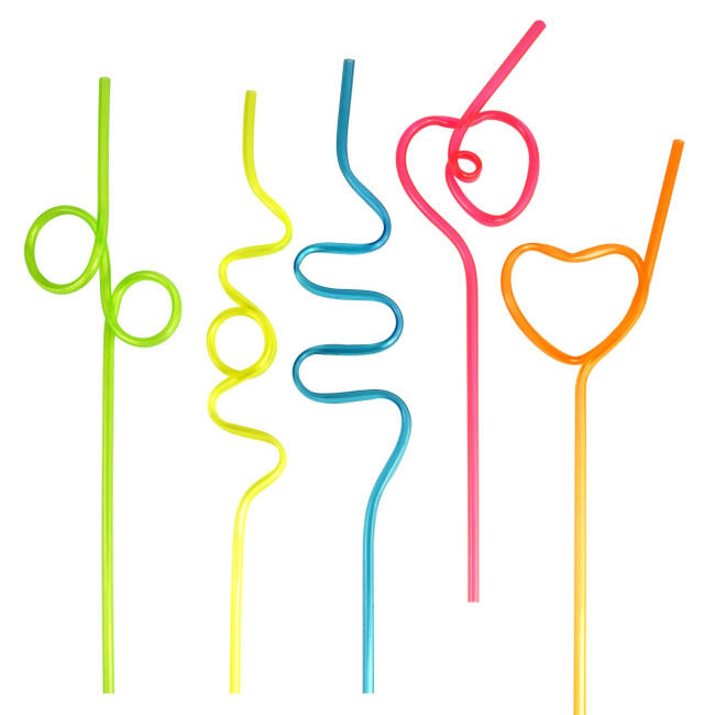 Promotional Curly Straws - Assorted Shapes