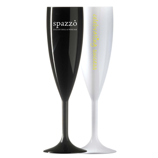 Promotional Reusable Plastic Champagne Flute 187ml