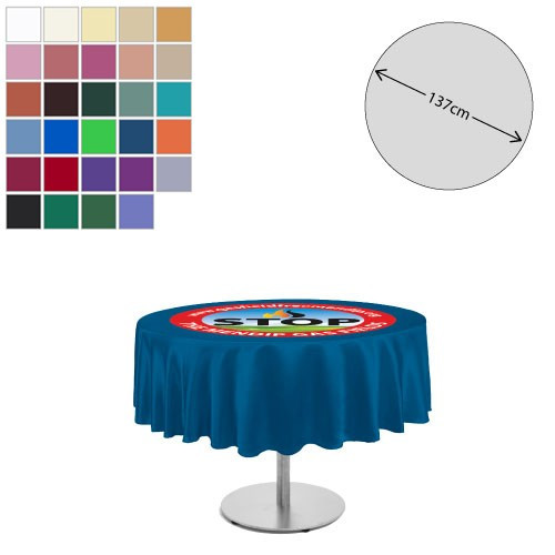 Promotional Premium Fabric Tablecloth Round 138cm