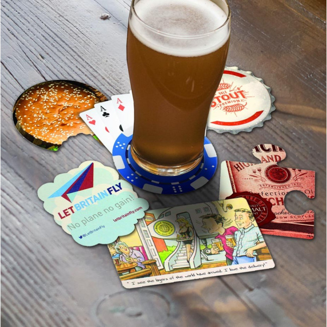 Promotional Custom Shaped Premium Beer Mats