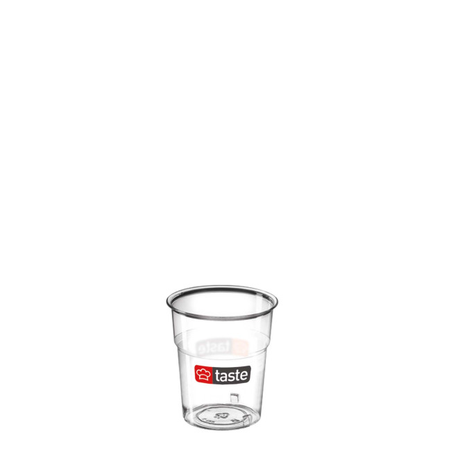 Promotional Crystal Polystyrene Disposable Plastic Tumbler 100ml