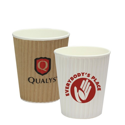 Promotional Rippled Simplicity Paper Cup 230ml