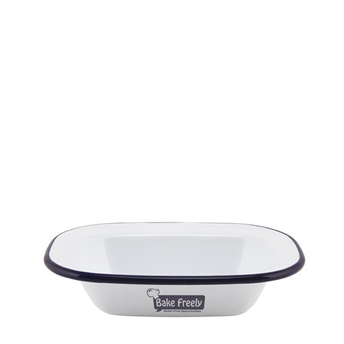 Promotional Enamel Oblong Pie Dish 160 X 120 X 35mm