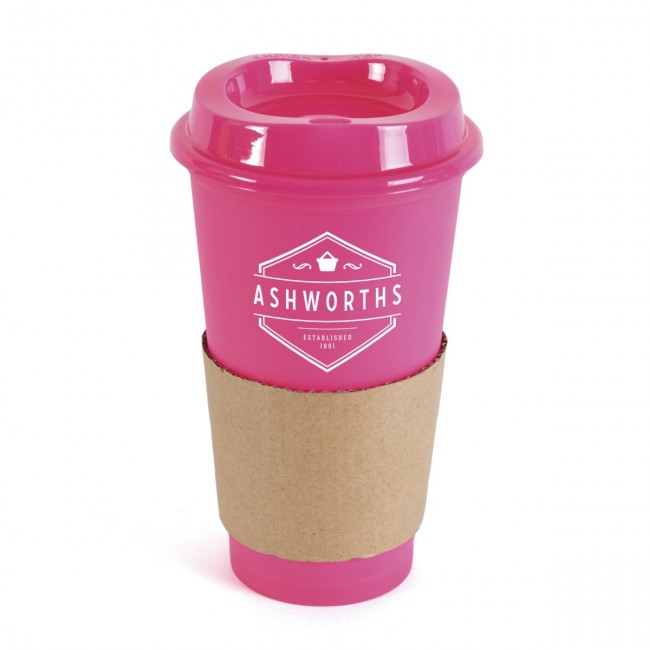 Promotional Café Plastic Travel Mug 500ml - Image 4