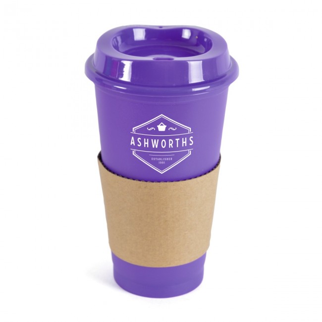 Promotional Café Plastic Travel Mug 500ml - Image 3