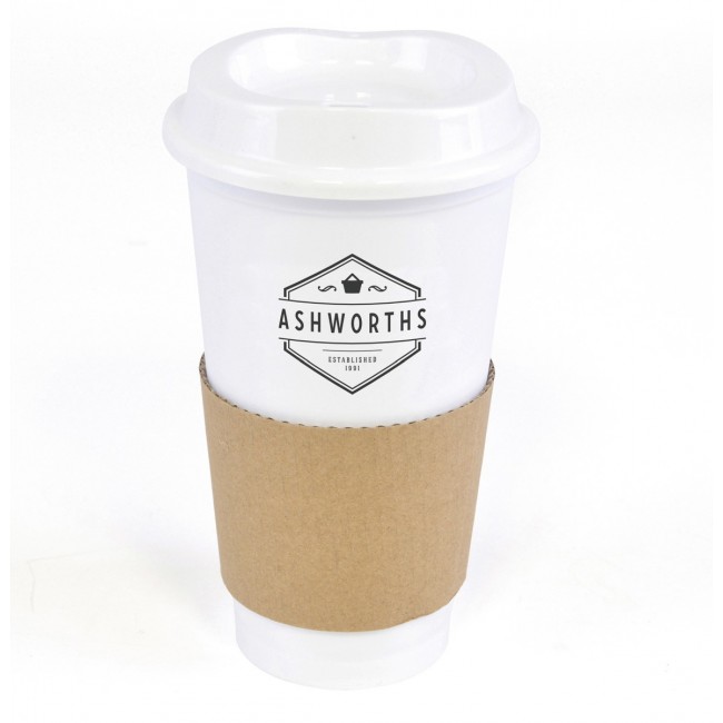 Promotional Café Plastic Travel Mug 500ml - Image 1