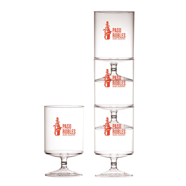 Promotional Polystyrene Stacking Wine Glasses 312ml