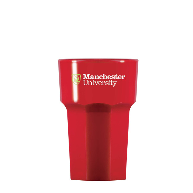 Promotional Red Reusable Remedy Rocks Glass 284ml