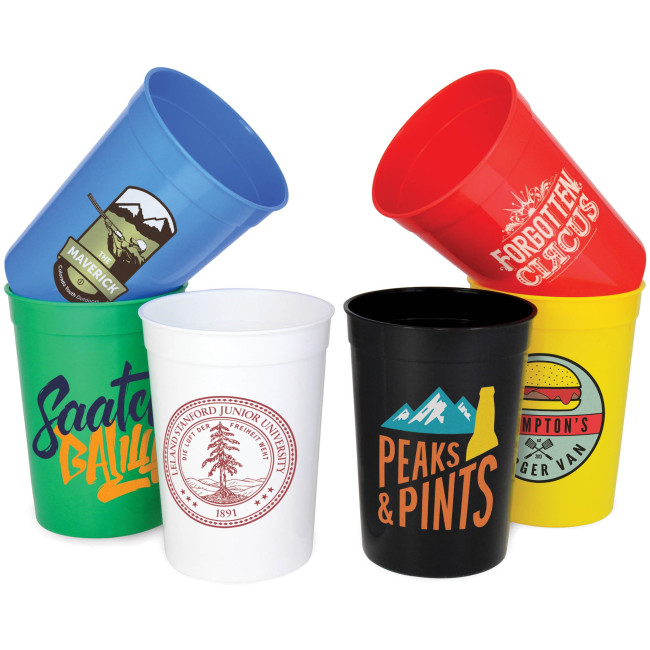 Promotional Plastic Stadium Cup Half Pint