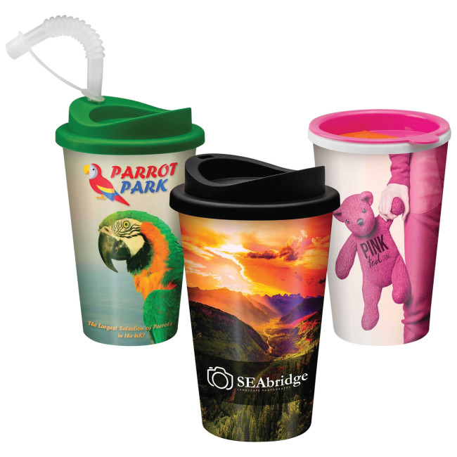 Promotional Reuse Double Wall Takeaway Cup 350ml