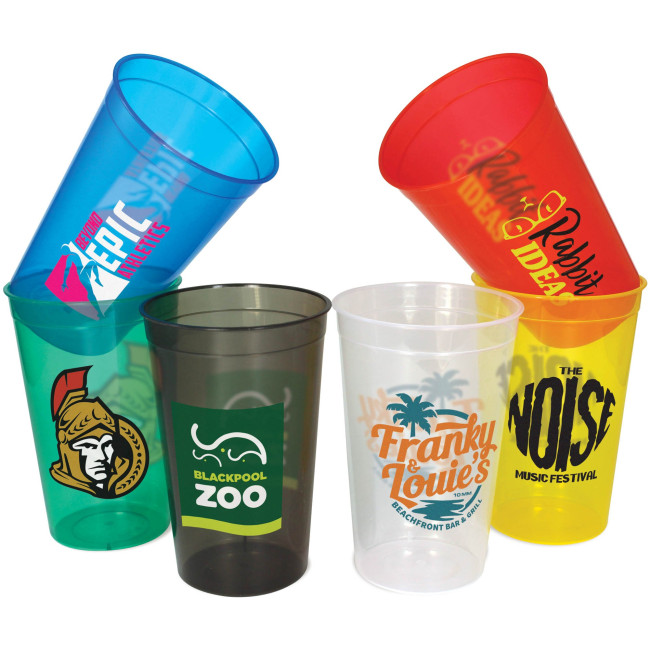 Promotional Plastic Translucent Stadium Cup Pint