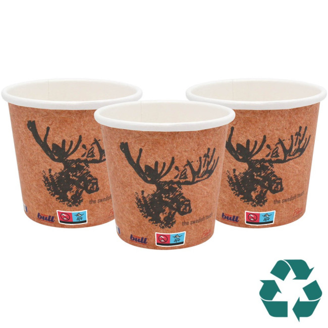 Promotional Recyclable Single Wall Paper Cup Full Colour 115ml