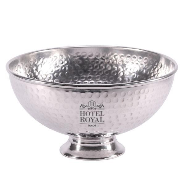 Promotional Dimpled Silver Punch Bowl 250mm