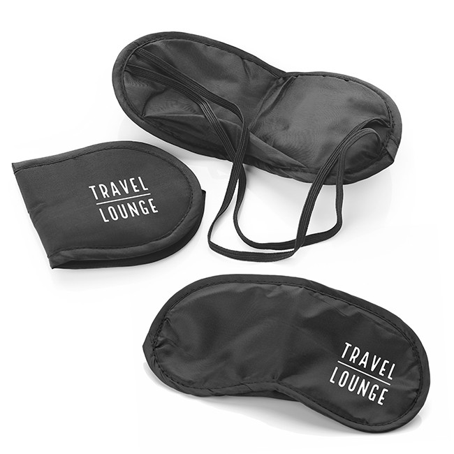 Promotional Black RPet Sleep Eye Mask