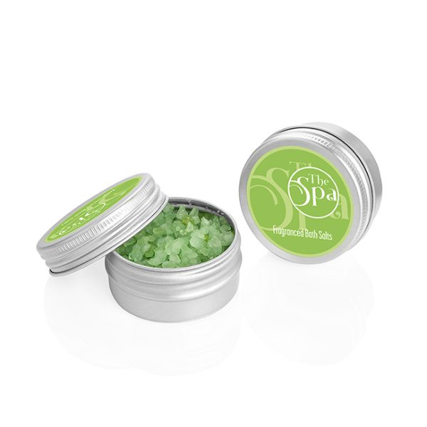 Promotional Mini Bath Salts / Crystals in an Aluminium Tin 20g