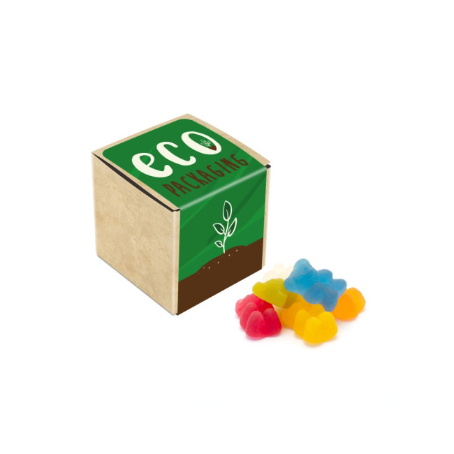 Promotional Eco Kraft Cube Vegan Bears 40g