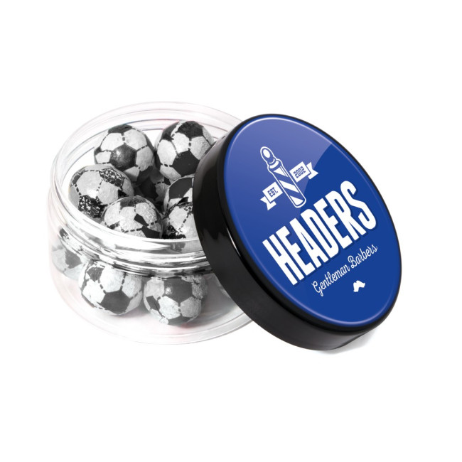 Promotional Screw Top Jar Chocolate Footballs - Image 2