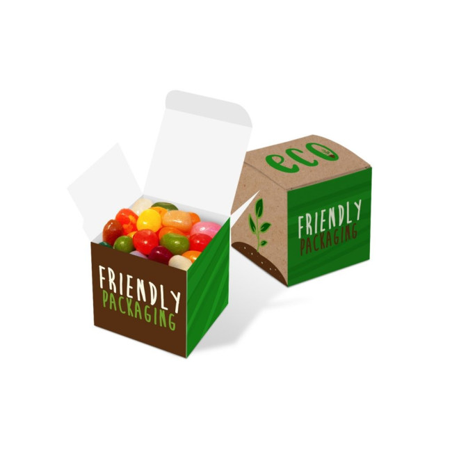 Promotional Eco Mini Cube Box Jelly Bean Factory