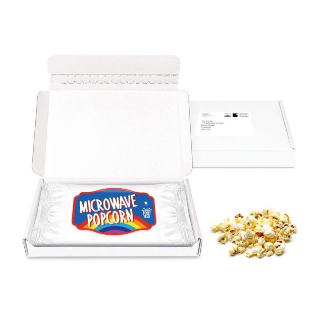 Promotional Mini White Postal Box Microwave Popcorn Paper Label