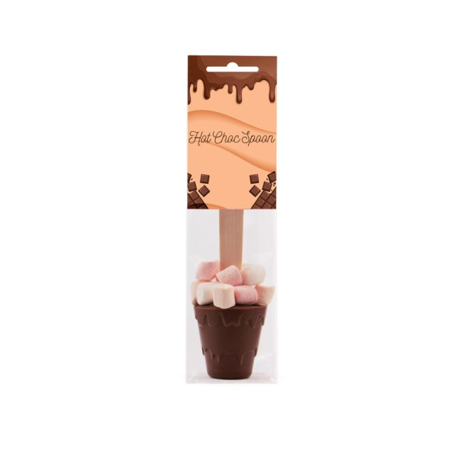 Promotional Eco Info Card Hot Chocolate Spoon With Marshmallows