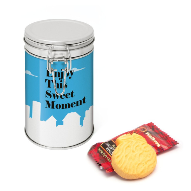 Promotional Flip Top Tin Shortbread Biscuits