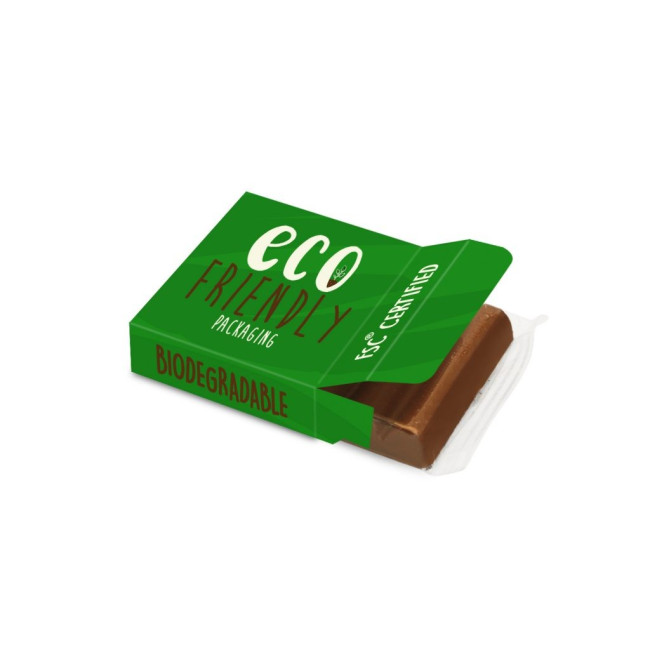 Promotional Eco 3 Baton Bar Box Milk Chocolate 41% Cocoa