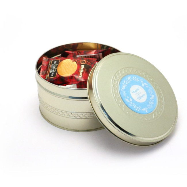 Promotional Winter Gold Treat Tin Mini Shortbread Biscuits